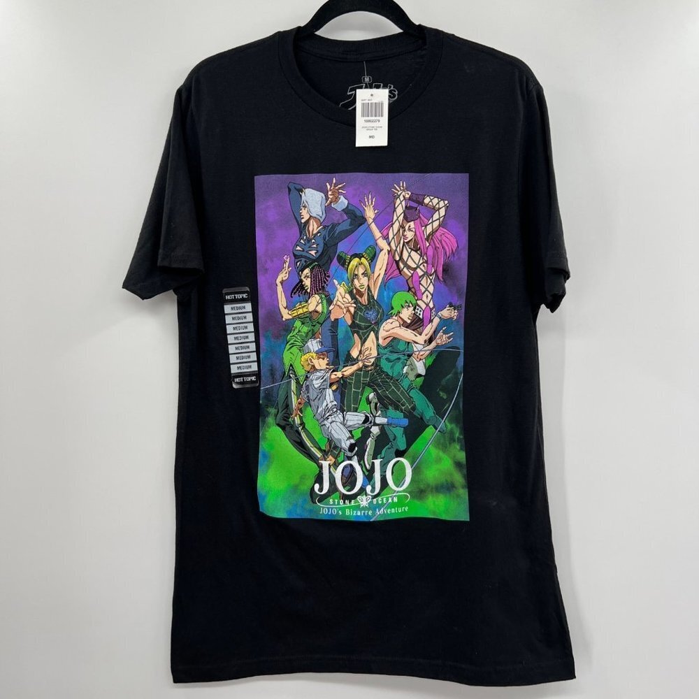 Hot Topic Jojo's Bizarre Adventure Women's Black Cotton Short Sleeve T-Shirt Siz